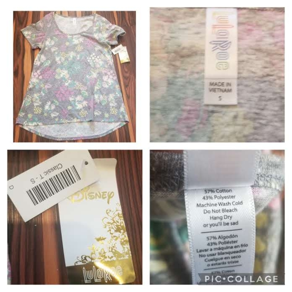 Disney LuLaRoe Short Sleeve Tee - Multicolor Floral